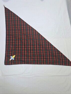Vintage Boy Scouts of America Webelos plaid neckerchief